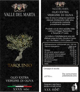 extra virgin olive oil label