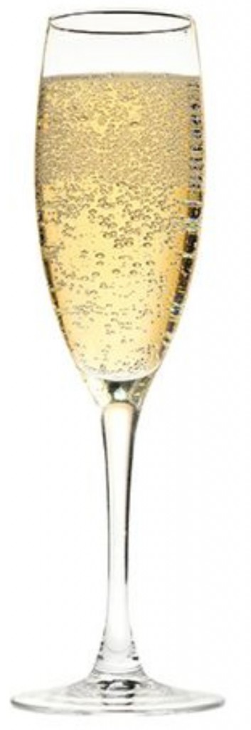 glass sparkling white wine